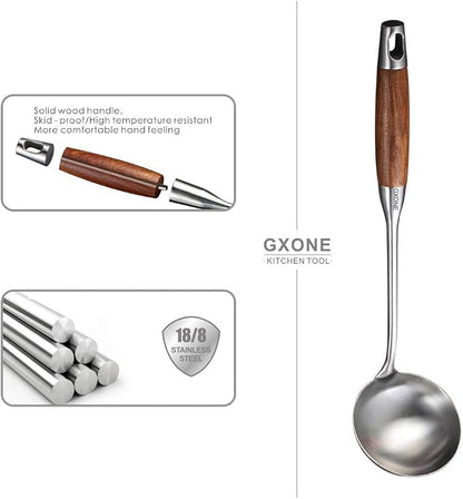 Wok Spatula,Stainless Steel,Long Handle Wok Utensils