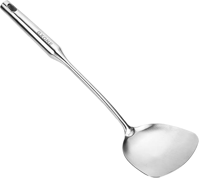 Wok Spatula,Stainless Steel,Long Handle Wok Utensils