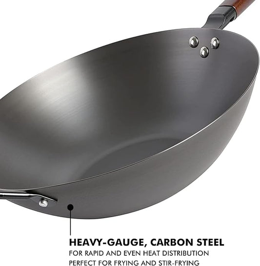 14-inch frying pan, durable heavy-duty cookware