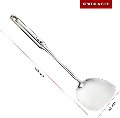 Wok Spatula,Stainless Steel,Long Handle Wok Utensils