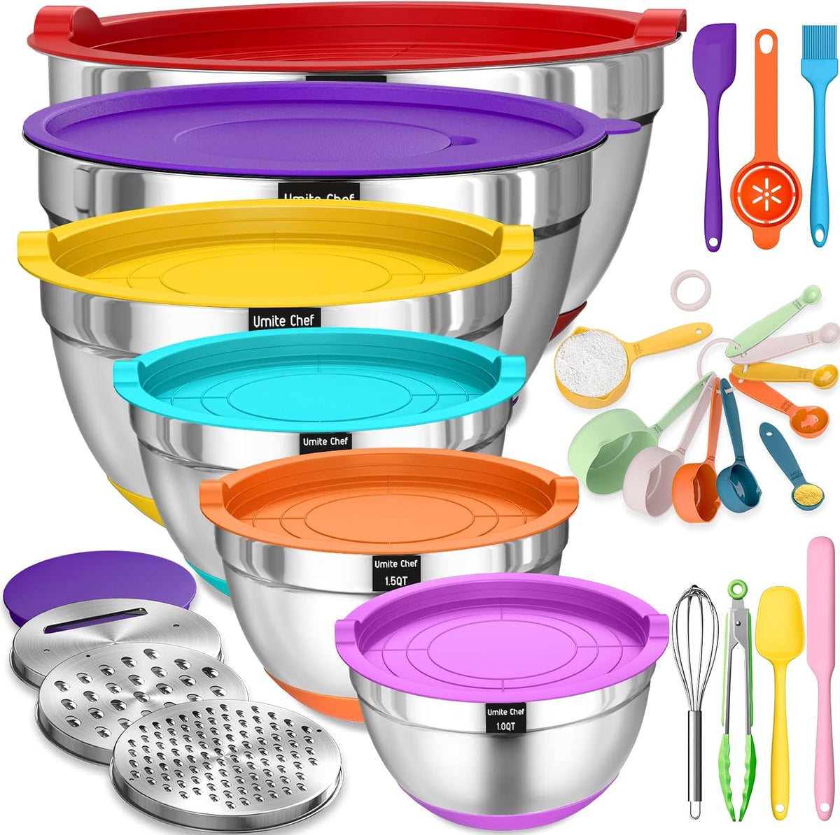 Mixing Bowls with Airtight Lids Set